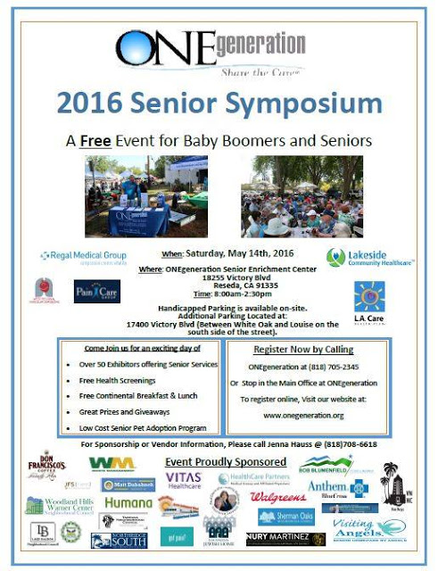 One Generation Senior Symposium May 14, 2014
