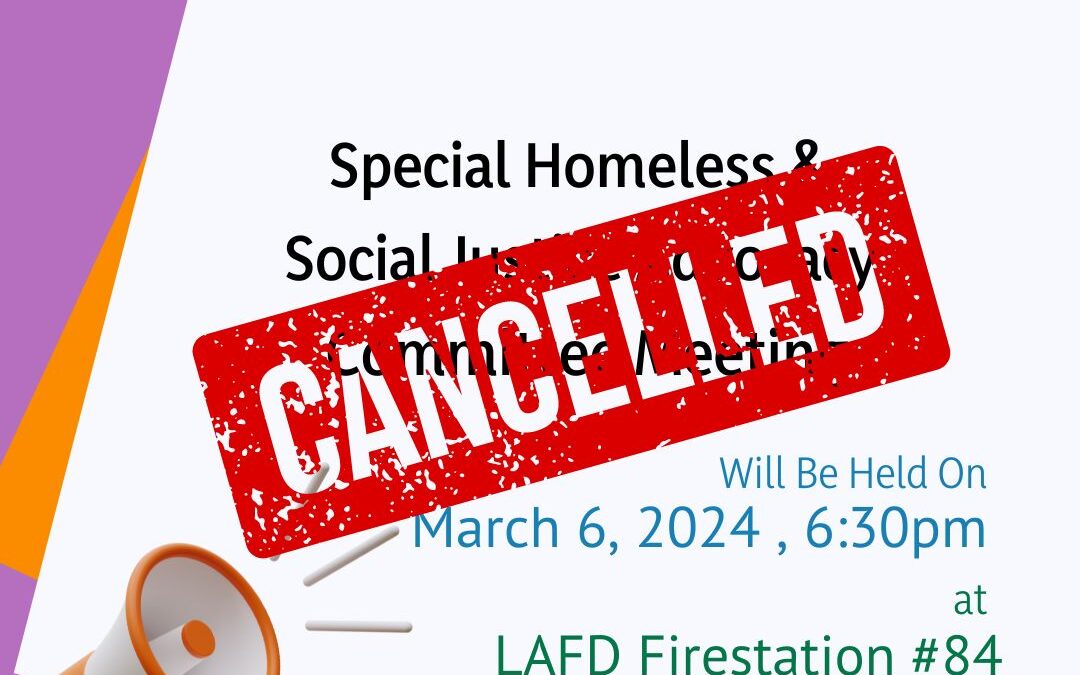 Special Homeless & Social Justice Advocacy Committee Meeting 3/6/24