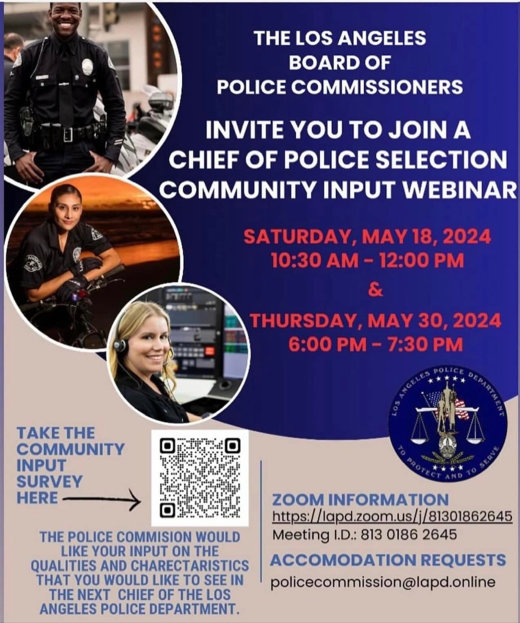 Share your input for the next Chief of Police selection