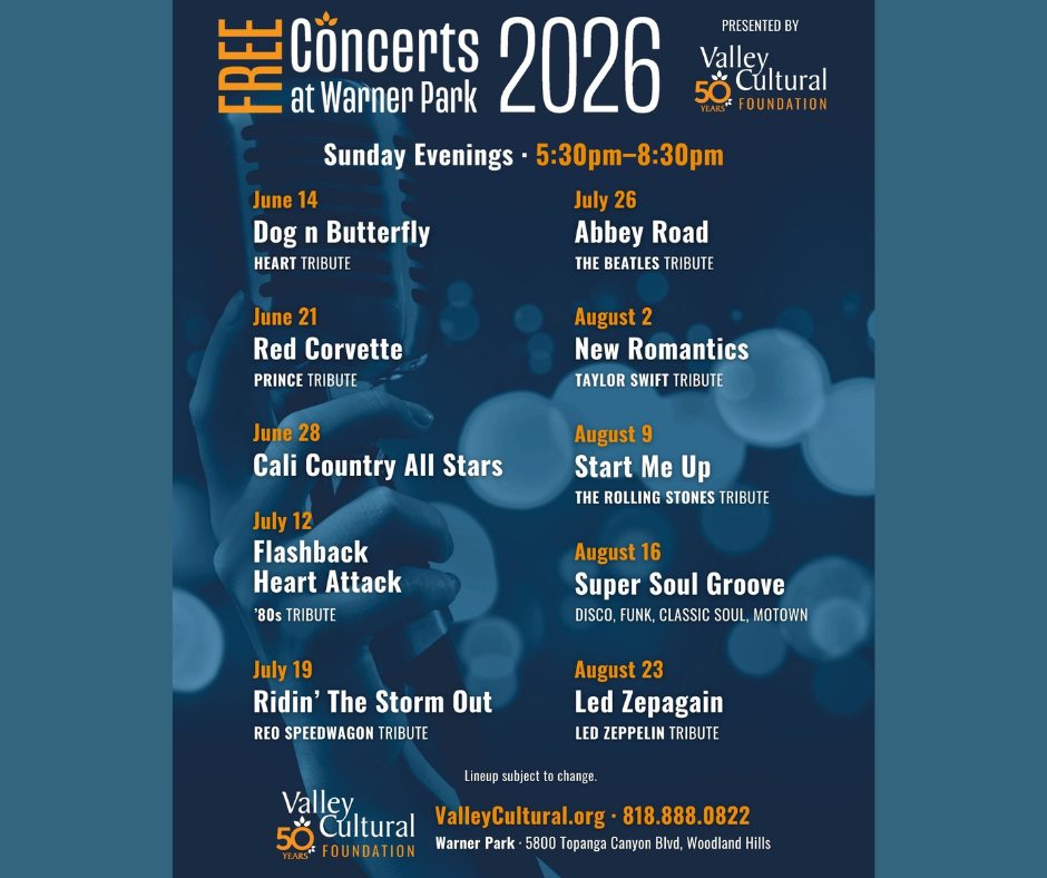 This summer from June 3 to August 26 the Woodland Hills Warner Center Neighborhood Council will be in Warner Park at Concerts on the Green.  Each Sunday, we invite you to visit our Booth. We want to hear from you!!                  The Council meets on the second Wednesday of every month. Go to our website calendar at whcouncil.org for Board and Committee meeting dates and information. Click on the dates for agendas and locations. Also click on our face book page and twitter to engage in local topics.